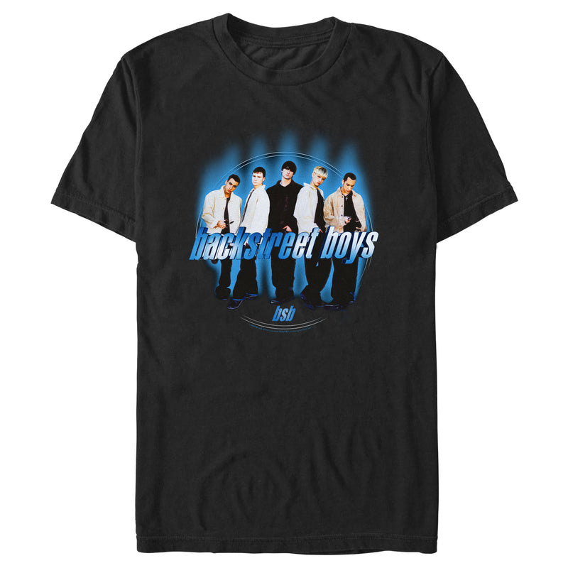 Men's Backstreet Boys Blue Glowing Circle T-Shirt