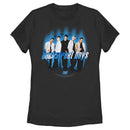 Women's Backstreet Boys Blue Glowing Circle T-Shirt