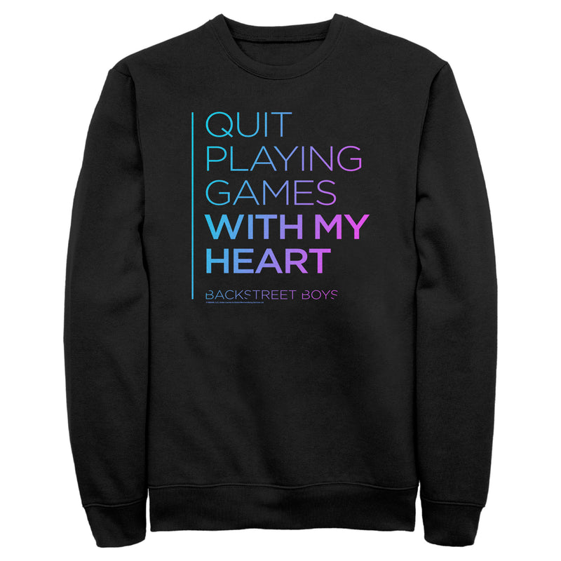 Men's Backstreet Boys Quit Playing Games With My Heart Sweatshirt