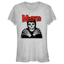 Junior's Misfits Fiend Skull Red Logo T-Shirt