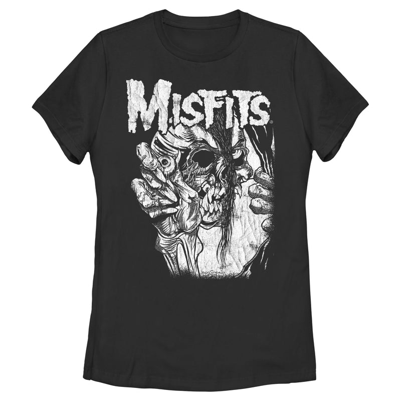 Women's Misfits Distressed Eye Skull T-Shirt