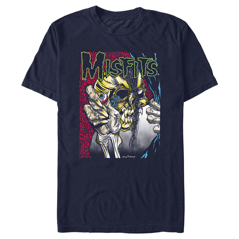 Men's Misfits Colorful Eye Skull Poster T-Shirt