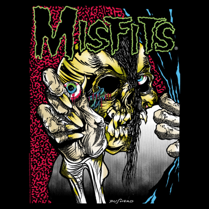 Junior's Misfits Colorful Eye Skull Poster T-Shirt