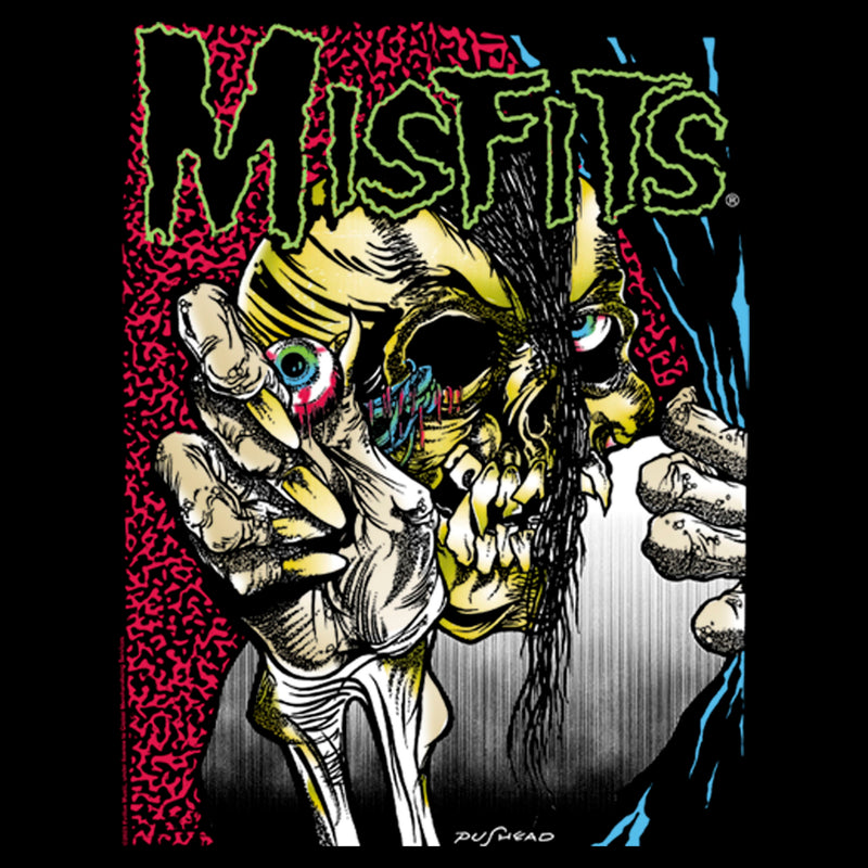 Men's Misfits Colorful Eye Skull Poster T-Shirt