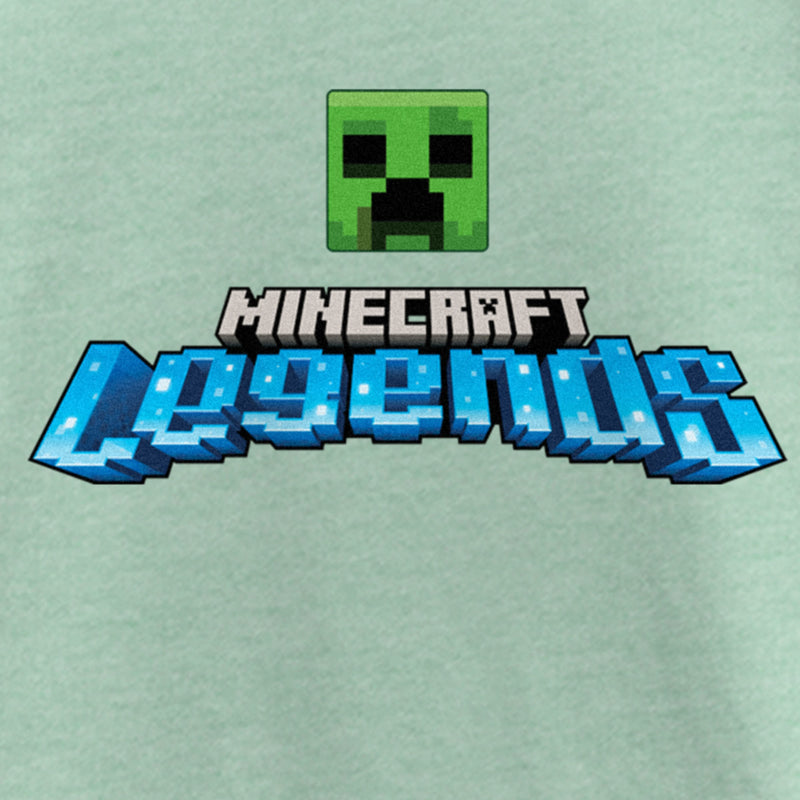 Girl's Minecraft Legends Creeper Logo T-Shirt