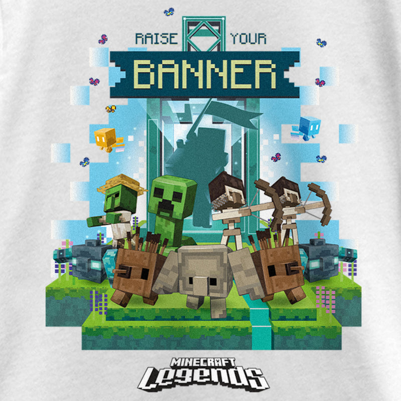 Minecraft Legends Friends And Allies Official Logo Long Sleeve T-Shirt
