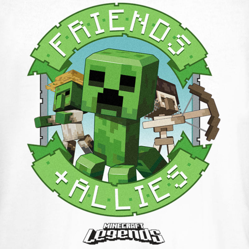 Junior's Minecraft Legends Friends and Allies Banner T-Shirt