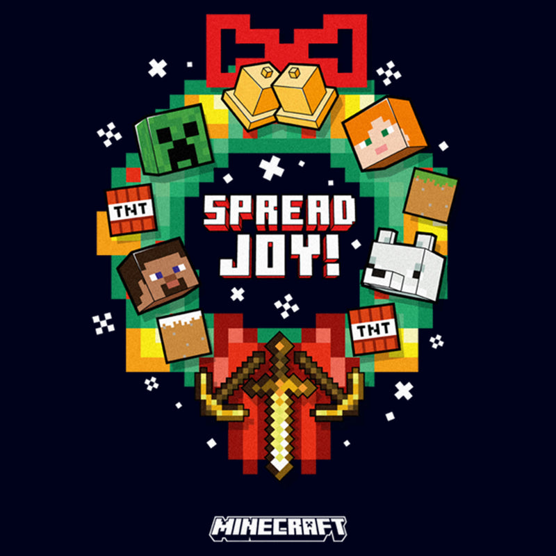 Men's Minecraft Spread Joy Wreath T-Shirt