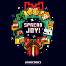 Junior's Minecraft Spread Joy Wreath T-Shirt