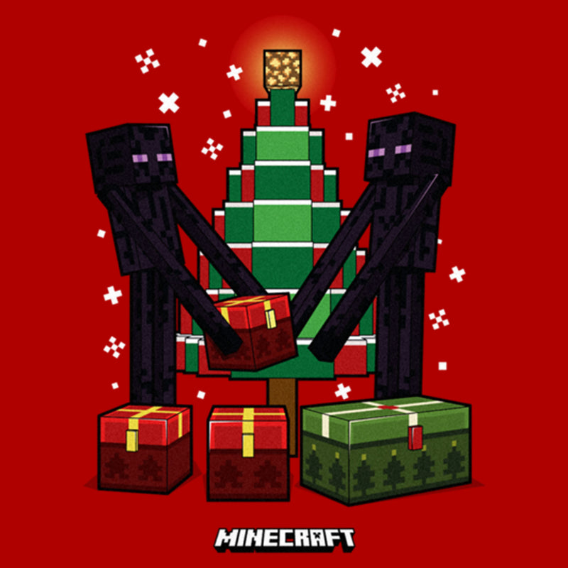 Junior's Minecraft Christmas Tree Endermans T-Shirt