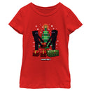Girl's Minecraft Christmas Tree Endermans T-Shirt
