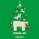 Junior's Minecraft Spread Joy Christmas Tree T-Shirt
