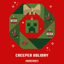 Boy's Minecraft Creeper Holiday Wreath T-Shirt