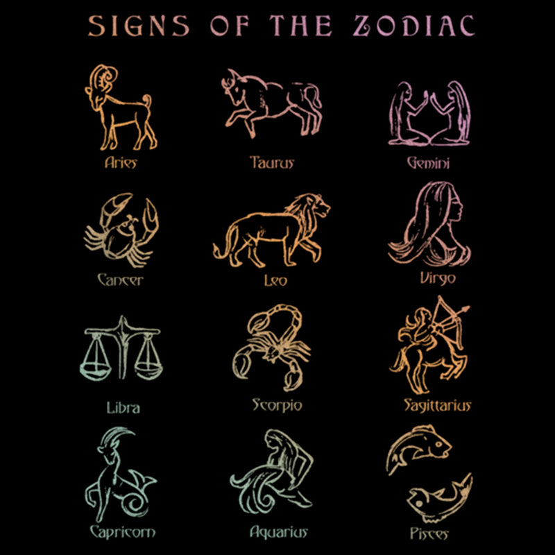 Women's Lost Gods Signs of the Zodiac T-Shirt