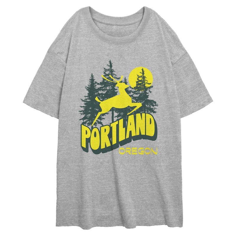 Junior's Lost Gods Portland Oregon Deer T-Shirt