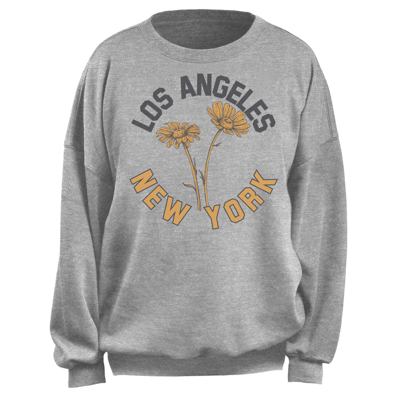 Junior's Lost Gods LA and NY Daisies Sweatshirt