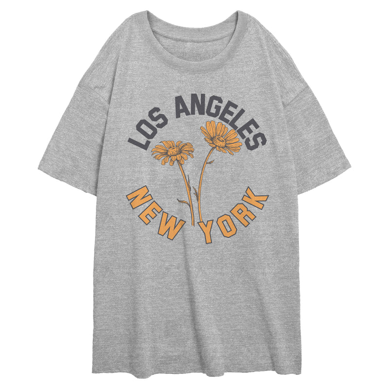 Junior's Lost Gods Los Angeles New York Daisies T-Shirt