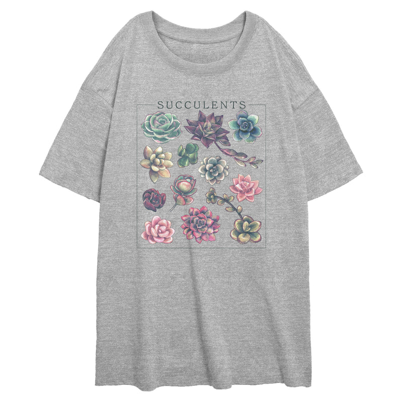 Junior's Lost Gods Succulents Chart T-Shirt