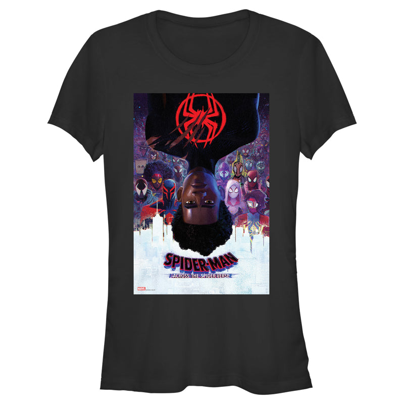 Junior's Spider-Man: Across the Spider-Verse Miles Morales Movie Poster T-Shirt