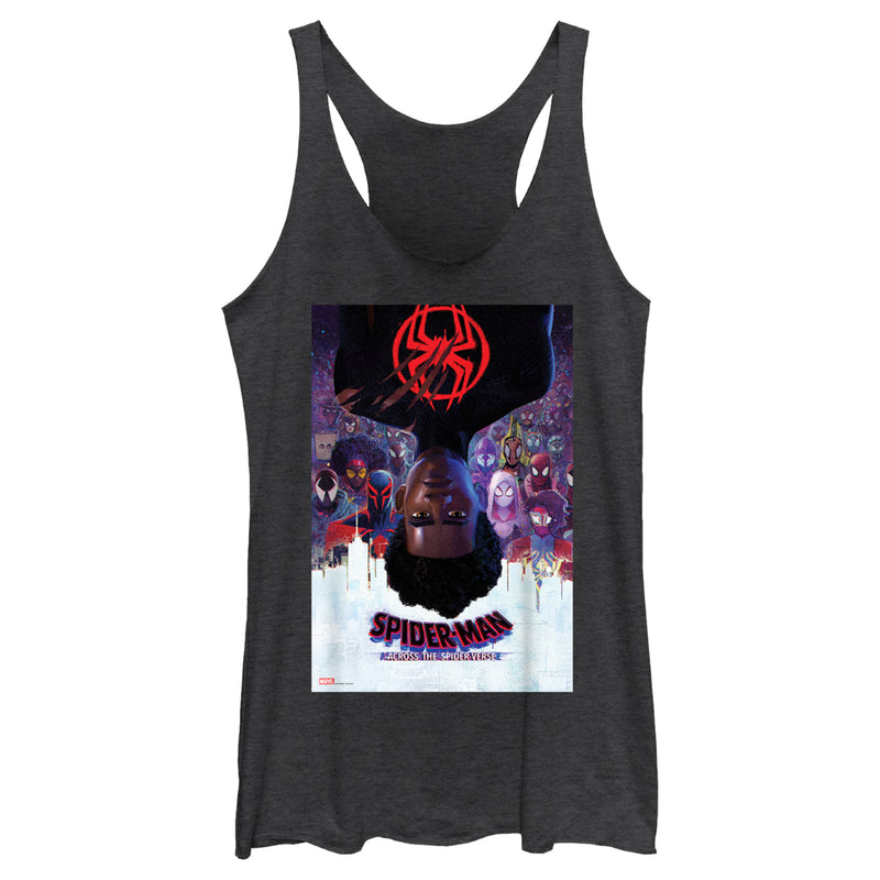 Women's Spider-Man: Across the Spider-Verse Miles Morales Movie Poster Racerback Tank Top