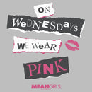 Men's Mean Girls On Wednesdays We Wear Pink Burn Book T-Shirt