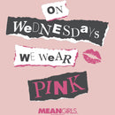 Junior's Mean Girls On Wednesdays We Wear Pink Burn Book Quote Sweatshirt
