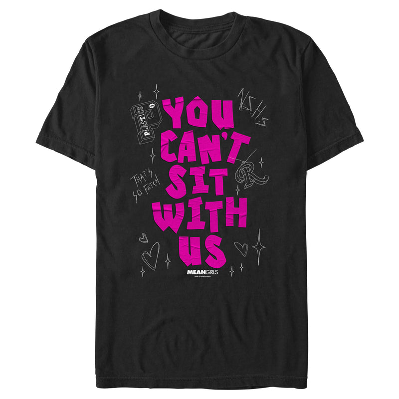 Men's Mean Girls You Can't Sit With Us Doodles T-Shirt