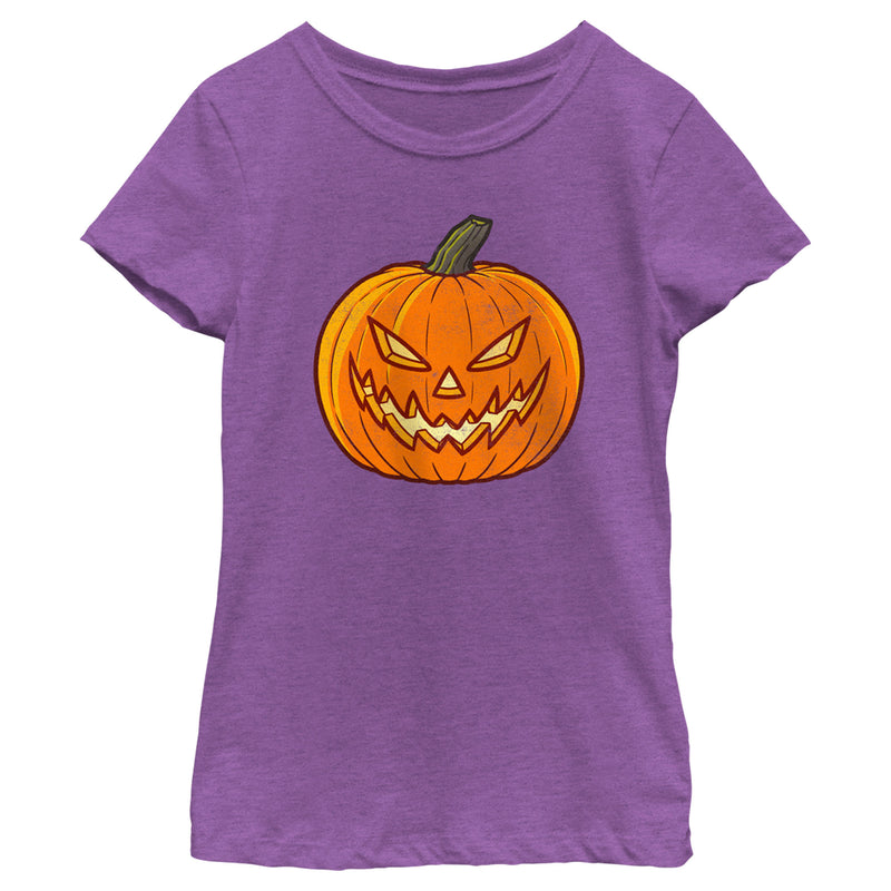 Girl's Lost Gods Halloween Evil Jack-O'-Lantern T-Shirt