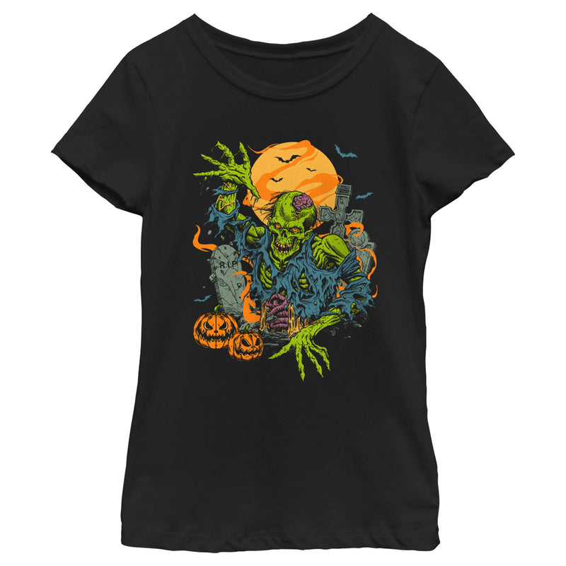 Girl's Lost Gods Halloween Zombie Scene T-Shirt