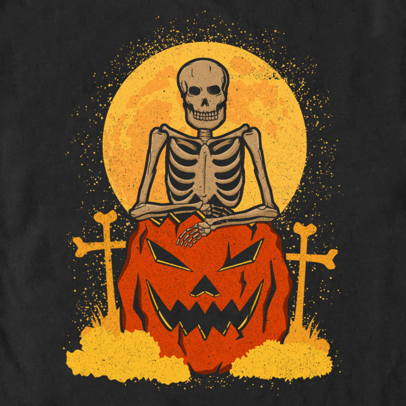 Men's Lost Gods Halloween Skeleton and Jack-O'-Lantern T-Shirt