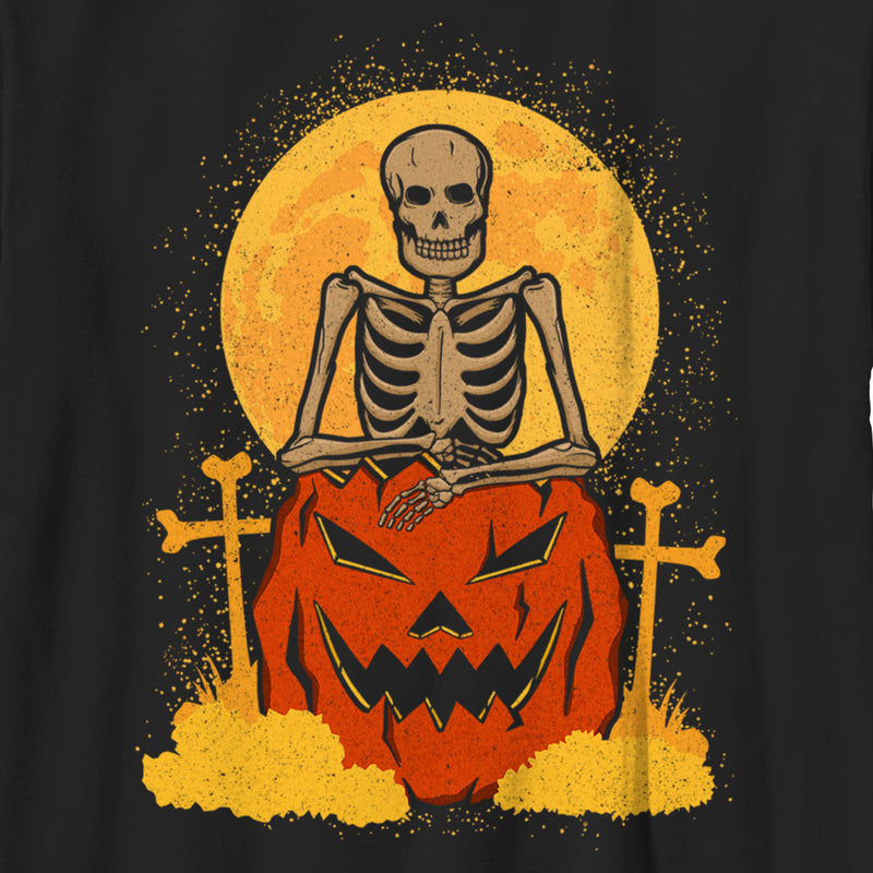 Boy's Lost Gods Halloween Skeleton and Jack-O'-Lantern T-Shirt