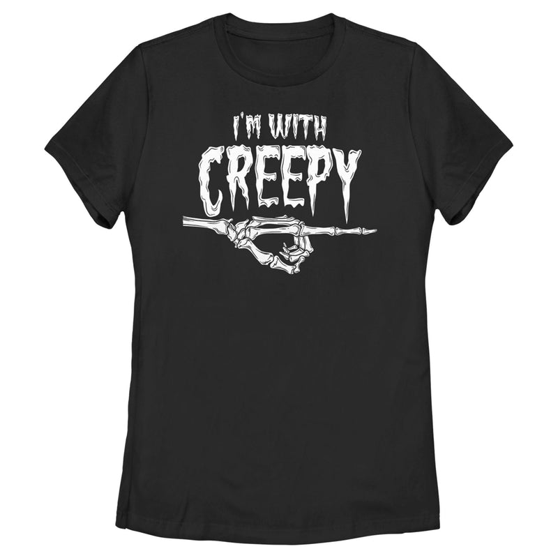 Women's Lost Gods Halloween I'm With Creepy T-Shirt