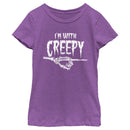 Girl's Lost Gods Halloween I'm With Creepy T-Shirt