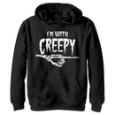 Boy's Lost Gods Halloween I'm With Creepy Pull Over Hoodie