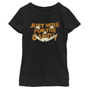 Girl's Lost Gods Halloween Just Here for the Candy Jack-O'-Lantern T-Shirt