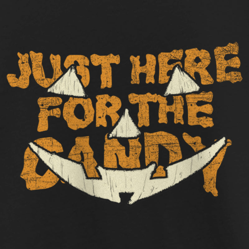 Girl's Lost Gods Halloween Just Here for the Candy Jack-O'-Lantern T-Shirt