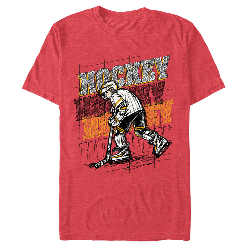 Men's Lost Gods Hockey Player Sketch T-Shirt