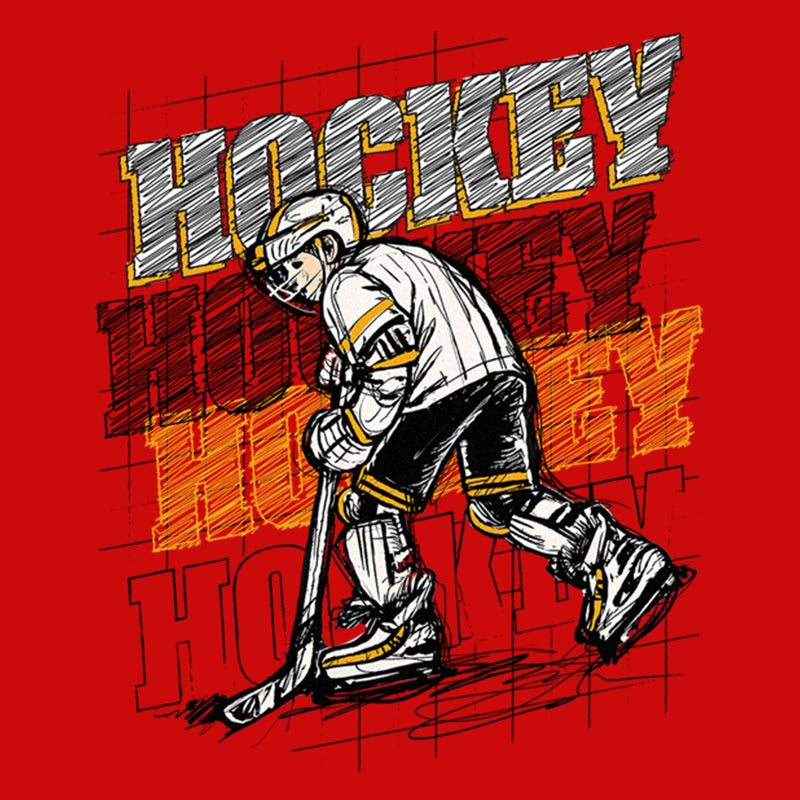 Boy's Lost Gods Hockey Player Sketch T-Shirt