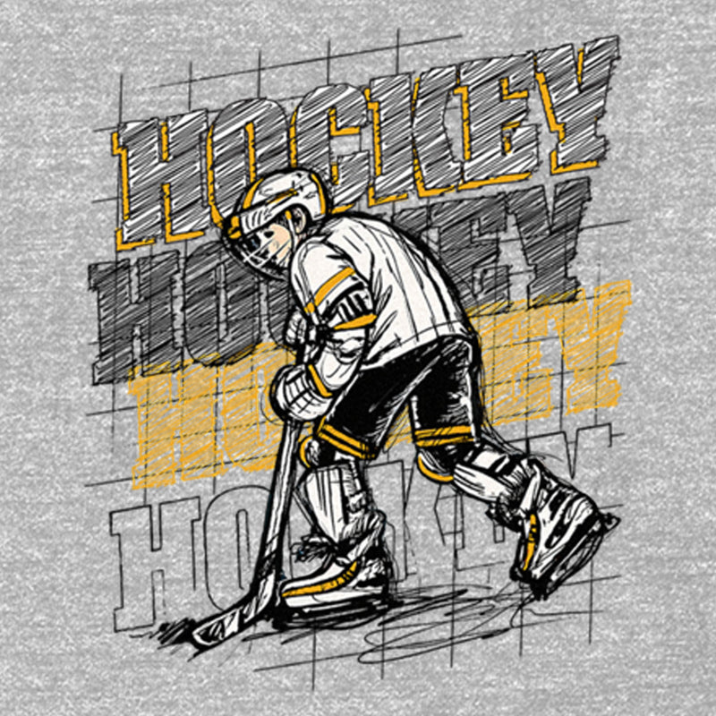 Boy's Lost Gods Hockey Player Sketch Pull Over Hoodie