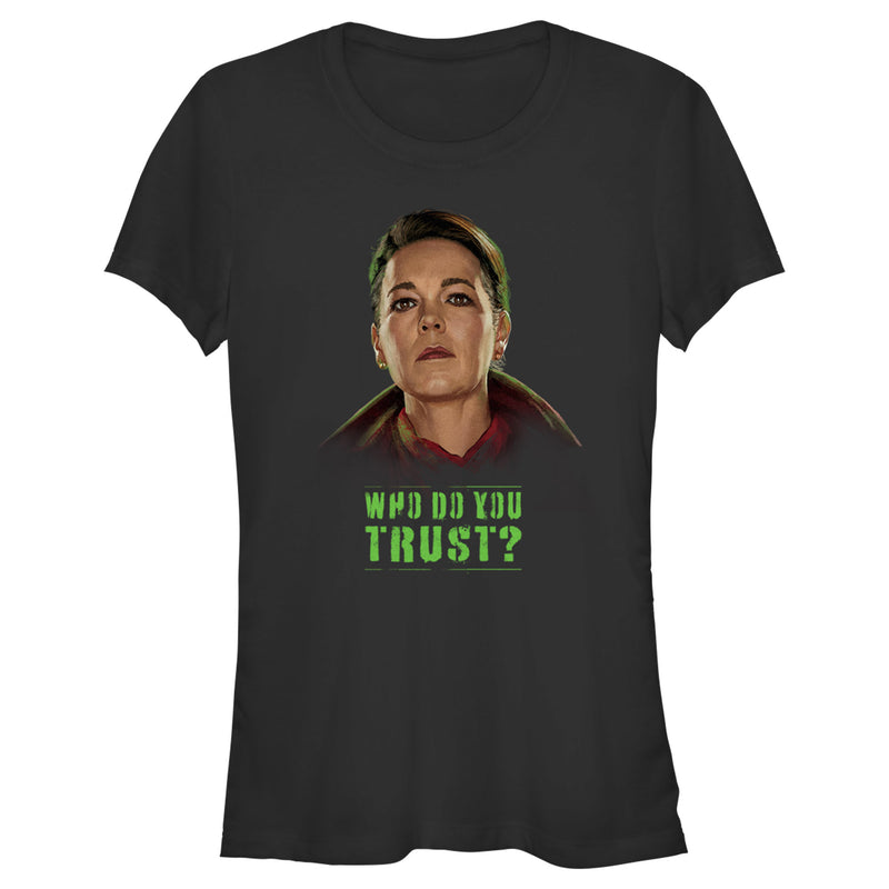 Junior's Marvel: Secret Invasion Sonya Falsworth Who Do You Trust T-Shirt