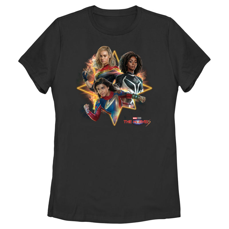 Women's The Marvels Action Poses T-Shirt