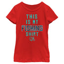 Girl's Mossy Oak This Is My Fishing Shirt Aqua Logo T-Shirt