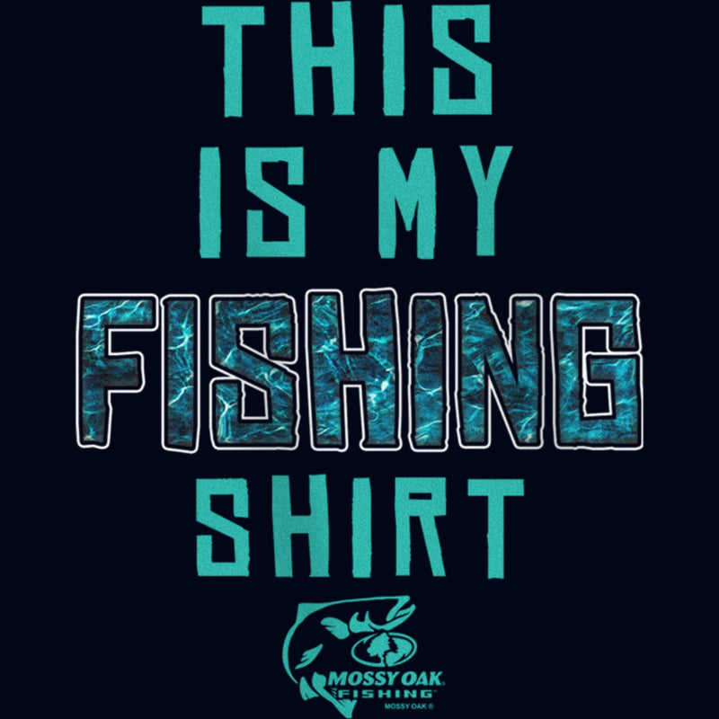 Girl's Mossy Oak This Is My Fishing Shirt Aqua Logo T-Shirt