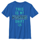 Boy's Mossy Oak This Is My Fishing Shirt Aqua Logo T-Shirt