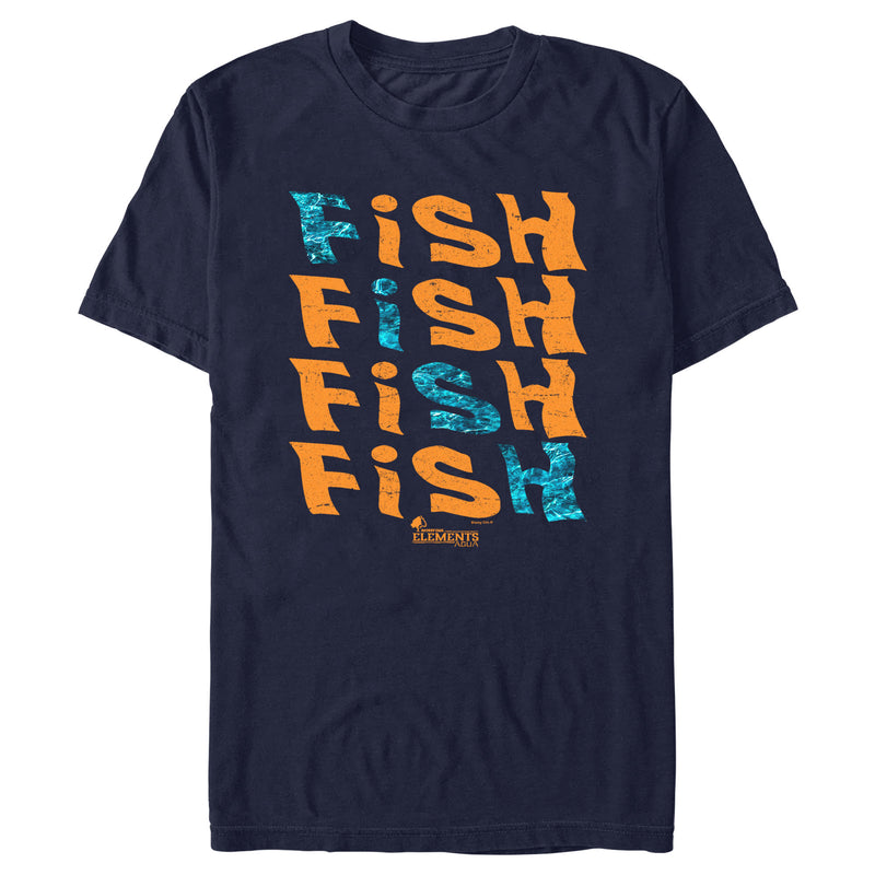 Men's Mossy Oak Fish Text Stack T-Shirt