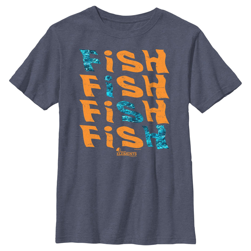 Boy's Mossy Oak Fish Text Stack T-Shirt