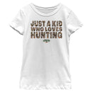 Girl's Mossy Oak Just a Kid Who Loves Hunting T-Shirt