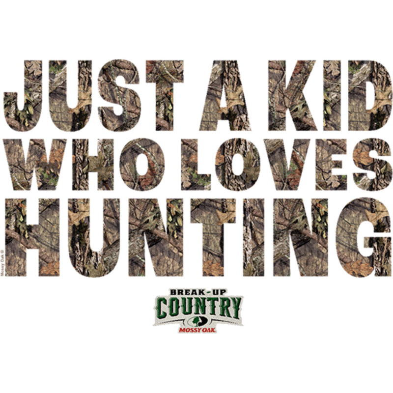 Girl's Mossy Oak Just a Kid Who Loves Hunting T-Shirt