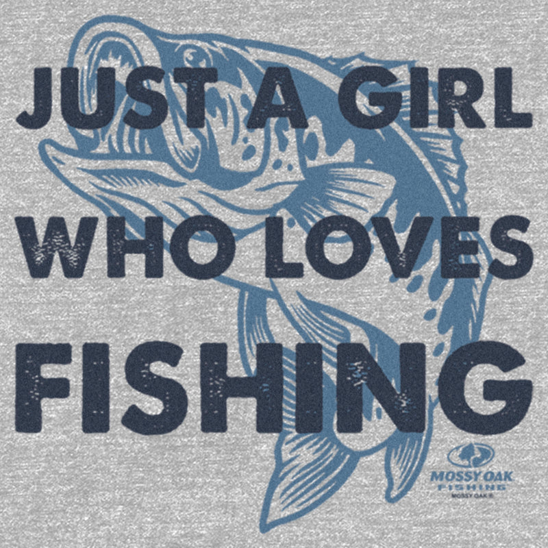 Girl's Mossy Oak Just a Girl Who Loves Fishing T-Shirt