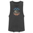 Junior's Mossy Oak American Flag Circle Logo Festival Muscle Tee